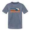 Whistler, Canada Youth T-Shirt - Retro Mountain Youth Whistler Tee - heather blue
