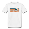 Vermont Youth T-Shirt - Retro Mountain Youth Vermont Tee - white