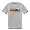 Vermont Youth T-Shirt - Retro Mountain Youth Vermont Tee - heather gray