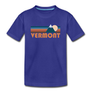 Vermont Youth T-Shirt - Retro Mountain Youth Vermont Tee - royal blue