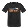 Wyoming Youth T-Shirt - Retro Mountain Youth Wyoming Tee