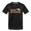 Wyoming Youth T-Shirt - Retro Mountain Youth Wyoming Tee