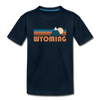 Wyoming Youth T-Shirt - Retro Mountain Youth Wyoming Tee