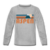 Aspen, Colorado Youth Long Sleeve Shirt - Retro Mountain Youth Long Sleeve Aspen Tee - heather gray