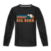 Big Bear, California Youth Long Sleeve Shirt - Retro Mountain Youth Long Sleeve Big Bear Tee - black