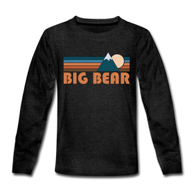Big Bear, California Youth Long Sleeve Shirt - Retro Mountain Youth Long Sleeve Big Bear Tee