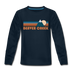 Beaver Creek, Colorado Youth Long Sleeve Shirt - Retro Mountain Youth Long Sleeve Beaver Creek Tee - deep navy