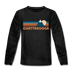 Chattanooga, Tennessee Youth Long Sleeve Shirt - Retro Mountain Youth Long Sleeve Chattanooga Tee - charcoal gray