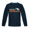 Chattanooga, Tennessee Youth Long Sleeve Shirt - Retro Mountain Youth Long Sleeve Chattanooga Tee