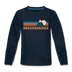 Breckenridge, Colorado Youth Long Sleeve Shirt - Retro Mountain Youth Long Sleeve Breckenridge Tee - deep navy