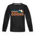 Golden, Colorado Youth Long Sleeve Shirt - Retro Mountain Youth Long Sleeve Golden Tee - black