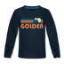 Golden, Colorado Youth Long Sleeve Shirt - Retro Mountain Youth Long Sleeve Golden Tee - deep navy