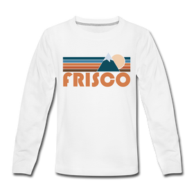 Frisco, Colorado Youth Long Sleeve Shirt - Retro Mountain Youth Long Sleeve Frisco Tee