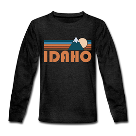 Idaho Youth Long Sleeve Shirt - Retro Mountain Youth Long Sleeve Idaho Tee