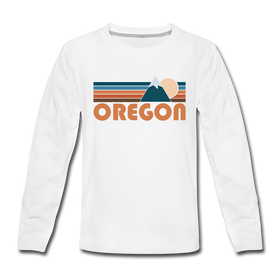 Oregon Youth Long Sleeve Shirt - Retro Mountain Youth Long Sleeve Oregon Tee