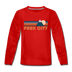 Park City, Utah Youth Long Sleeve Shirt - Retro Mountain Youth Long Sleeve Park City Tee - red