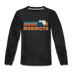 Mammoth, California Youth Long Sleeve Shirt - Retro Mountain Youth Long Sleeve Mammoth Tee - black