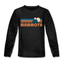 Mammoth, California Youth Long Sleeve Shirt - Retro Mountain Youth Long Sleeve Mammoth Tee - charcoal gray