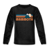 Mammoth, California Youth Long Sleeve Shirt - Retro Mountain Youth Long Sleeve Mammoth Tee - charcoal gray