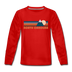 North Carolina Youth Long Sleeve Shirt - Retro Mountain Youth Long Sleeve North Carolina Tee - red
