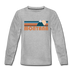 Montana Youth Long Sleeve Shirt - Retro Mountain Youth Long Sleeve Montana Tee - heather gray