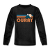 Ouray, Colorado Youth Long Sleeve Shirt - Retro Mountain Youth Long Sleeve Ouray Tee - charcoal gray