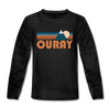 Ouray, Colorado Youth Long Sleeve Shirt - Retro Mountain Youth Long Sleeve Ouray Tee