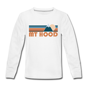 Mount Hood, Oregon Youth Long Sleeve Shirt - Retro Mountain Youth Long Sleeve Mount Hood Tee
