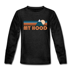 Mount Hood, Oregon Youth Long Sleeve Shirt - Retro Mountain Youth Long Sleeve Mount Hood Tee