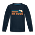 Mount Hood, Oregon Youth Long Sleeve Shirt - Retro Mountain Youth Long Sleeve Mount Hood Tee - deep navy