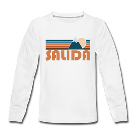 Salida, Colorado Youth Long Sleeve Shirt - Retro Mountain Youth Long Sleeve Salida Tee