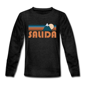 Salida, Colorado Youth Long Sleeve Shirt - Retro Mountain Youth Long Sleeve Salida Tee