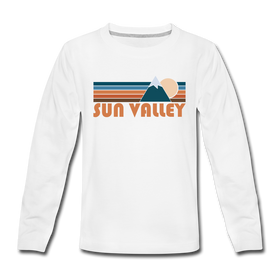 Sun Valley, Idaho Youth Long Sleeve Shirt - Retro Mountain Youth Long Sleeve Sun Valley Tee