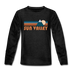 Sun Valley, Idaho Youth Long Sleeve Shirt - Retro Mountain Youth Long Sleeve Sun Valley Tee - charcoal gray