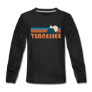 Tennessee Youth Long Sleeve Shirt - Retro Mountain Youth Long Sleeve Tennessee Tee - black