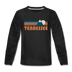 Tennessee Youth Long Sleeve Shirt - Retro Mountain Youth Long Sleeve Tennessee Tee - black