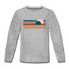 Tennessee Youth Long Sleeve Shirt - Retro Mountain Youth Long Sleeve Tennessee Tee - heather gray