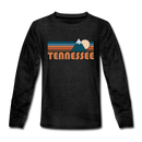 Tennessee Youth Long Sleeve Shirt - Retro Mountain Youth Long Sleeve Tennessee Tee - charcoal gray