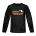 Vermont Youth Long Sleeve Shirt - Retro Mountain Youth Long Sleeve Vermont Tee - charcoal gray