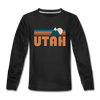 Utah Youth Long Sleeve Shirt - Retro Mountain Youth Long Sleeve Utah Tee