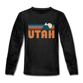 Utah Youth Long Sleeve Shirt - Retro Mountain Youth Long Sleeve Utah Tee