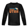 Utah Youth Long Sleeve Shirt - Retro Mountain Youth Long Sleeve Utah Tee