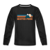 Winter Park, Colorado Youth Long Sleeve Shirt - Retro Mountain Youth Long Sleeve Winter Park Tee - black