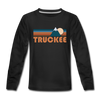Truckee, California Youth Long Sleeve Shirt - Retro Mountain Youth Long Sleeve Truckee Tee