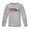 Truckee, California Youth Long Sleeve Shirt - Retro Mountain Youth Long Sleeve Truckee Tee