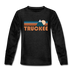 Truckee, California Youth Long Sleeve Shirt - Retro Mountain Youth Long Sleeve Truckee Tee - charcoal gray