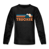 Truckee, California Youth Long Sleeve Shirt - Retro Mountain Youth Long Sleeve Truckee Tee