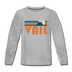 Vail, Colorado Youth Long Sleeve Shirt - Retro Mountain Youth Long Sleeve Vail Tee - heather gray