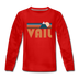 Vail, Colorado Youth Long Sleeve Shirt - Retro Mountain Youth Long Sleeve Vail Tee - red