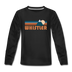 Whistler, Canada Youth Long Sleeve Shirt - Retro Mountain Youth Long Sleeve Whistler Tee - black